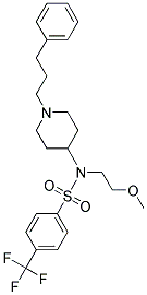 N-(2-METHOXYETHYL)-N-[1-(3-PHENYLPROPYL)PIPERIDIN-4-YL]-4-(TRIFLUOROMETHYL)BENZENESULFONAMIDE Struktur