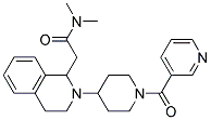 N,N-DIMETHYL-2-(2-[1-(PYRIDIN-3-YLCARBONYL)PIPERIDIN-4-YL]-1,2,3,4-TETRAHYDROISOQUINOLIN-1-YL)ACETAMIDE Struktur