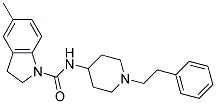 5-METHYL-N-[1-(2-PHENYLETHYL)PIPERIDIN-4-YL]INDOLINE-1-CARBOXAMIDE Struktur