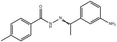 4-METHYL-BENZOIC ACID [1-(3-AMINO-PHENYL)-ETHYLIDENE]-HYDRAZIDE Struktur