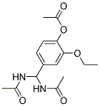 4-[BIS(ACETYLAMINO)METHYL]-2-ETHOXYPHENYL ACETATE Struktur