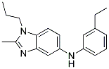 (3-ETHYL-PHENYL)-(2-METHYL-1-PROPYL-1H-BENZOIMIDAZOL-5-YL)-AMINE Struktur