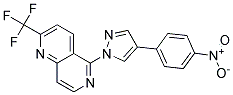 5-[4-(4-NITROPHENYL)-1H-PYRAZOL-1-YL]-2-(TRIFLUOROMETHYL)-1,6-NAPHTHYRIDINE Struktur