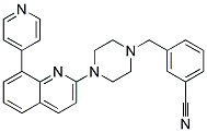 3-([4-(8-PYRIDIN-4-YLQUINOLIN-2-YL)PIPERAZIN-1-YL]METHYL)BENZONITRILE Struktur