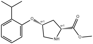 METHYL (2S,4S)-4-(2-ISOPROPYLPHENOXY)-2-PYRROLIDINECARBOXYLATE Struktur