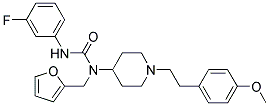 N'-(3-FLUOROPHENYL)-N-(2-FURYLMETHYL)-N-(1-[2-(4-METHOXYPHENYL)ETHYL]PIPERIDIN-4-YL)UREA Struktur