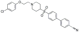 4'-((1-[2-(4-CHLOROPHENOXY)ETHYL]PIPERIDIN-4-YL)SULFONYL)BIPHENYL-4-CARBONITRILE Struktur