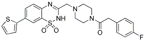 3-((4-[(4-FLUOROPHENYL)ACETYL]PIPERAZIN-1-YL)METHYL)-7-(2-THIENYL)-2H-1,2,4-BENZOTHIADIAZINE 1,1-DIOXIDE Struktur