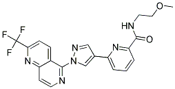 N-(2-METHOXYETHYL)-6-(1-[2-(TRIFLUOROMETHYL)-1,6-NAPHTHYRIDIN-5-YL]-1H-PYRAZOL-4-YL)PYRIDINE-2-CARBOXAMIDE Struktur