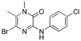 5-BROMO-3-(4-CHLORO-PHENYLAMINO)-1,6-DIMETHYL-1H-PYRAZIN-2-ONE Struktur