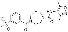 N-(3,5-DIMETHYLISOXAZOL-4-YL)-4-[3-(METHYLSULFONYL)BENZOYL]-1,4-DIAZEPANE-1-CARBOXAMIDE Struktur