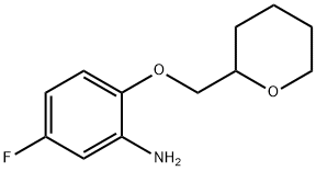 5-FLUORO-2-(TETRAHYDRO-2H-PYRAN-2-YLMETHOXY)-PHENYLAMINE Struktur