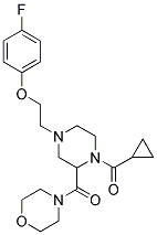 4-((1-(CYCLOPROPYLCARBONYL)-4-[2-(4-FLUOROPHENOXY)ETHYL]PIPERAZIN-2-YL)CARBONYL)MORPHOLINE Struktur