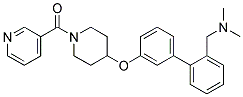 N,N-DIMETHYL-1-(3'-([1-(PYRIDIN-3-YLCARBONYL)PIPERIDIN-4-YL]OXY)BIPHENYL-2-YL)METHANAMINE Struktur