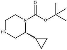 (R)-2-CYCLOPROPYL-PIPERAZINE-1-CARBOXYLIC ACID TERT-BUTYL ESTER Struktur