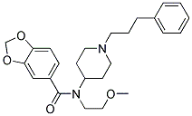 N-(2-METHOXYETHYL)-N-[1-(3-PHENYLPROPYL)PIPERIDIN-4-YL]-1,3-BENZODIOXOLE-5-CARBOXAMIDE Struktur