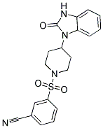 3-([4-(2-OXO-2,3-DIHYDRO-1H-BENZIMIDAZOL-1-YL)PIPERIDIN-1-YL]SULFONYL)BENZONITRILE Struktur