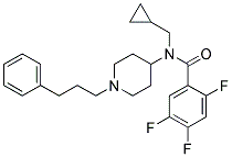 N-(CYCLOPROPYLMETHYL)-2,4,5-TRIFLUORO-N-[1-(3-PHENYLPROPYL)PIPERIDIN-4-YL]BENZAMIDE Struktur