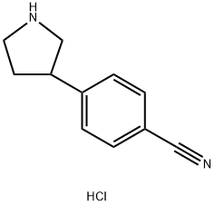 4-(PYRROLIDIN-3-YL)BENZONITRILE HYDROCHLORIDE Struktur