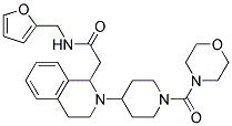 N-(2-FURYLMETHYL)-2-(2-[1-(MORPHOLIN-4-YLCARBONYL)PIPERIDIN-4-YL]-1,2,3,4-TETRAHYDROISOQUINOLIN-1-YL)ACETAMIDE Struktur