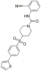 N-(2-CYANOPHENYL)-4-([4-(2-THIENYL)PHENYL]SULFONYL)PIPERIDINE-1-CARBOXAMIDE Struktur