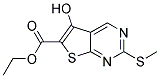 5-HYDROXY-2-METHYLSULFANYL-THIENO[2,3-D]PYRIMIDINE-6-CARBOXYLIC ACID ETHYL ESTER Struktur