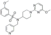 3-METHOXY-N-[1-(4-METHOXYPYRIMIDIN-2-YL)PIPERIDIN-4-YL]-N-(PYRIDIN-3-YLMETHYL)BENZENESULFONAMIDE Struktur