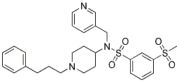 3-(METHYLSULFONYL)-N-[1-(3-PHENYLPROPYL)PIPERIDIN-4-YL]-N-(PYRIDIN-3-YLMETHYL)BENZENESULFONAMIDE Struktur