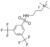 3-({[3,5-BIS(TRIFLUOROMETHYL)PHENYL]SULPHONYL}AMINO)-N,N,N-TRIMETHYLPROPAN-1-AMINIUM IODIDE Struktur