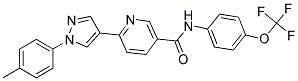 6-[1-(4-METHYLPHENYL)-1H-PYRAZOL-4-YL]-N-[4-(TRIFLUOROMETHOXY)PHENYL]NICOTINAMIDE Struktur