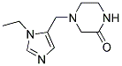 4-(3-ETHYL-3H-IMIDAZOL-4-YLMETHYL)-PIPERAZIN-2-ONE Struktur