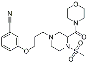 3-(3-[4-(METHYLSULFONYL)-3-(MORPHOLIN-4-YLCARBONYL)PIPERAZIN-1-YL]PROPOXY)BENZONITRILE Struktur