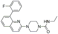 N-ETHYL-4-[8-(2-FLUOROPHENYL)QUINOLIN-2-YL]PIPERAZINE-1-CARBOXAMIDE Struktur