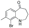 9-BROMO-8-METHYL-1,2,3,4-TETRAHYDRO-BENZO[B]AZEPIN-5-ONE Struktur