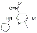 (5-BROMO-6-METHYL-3-NITRO-PYRIDIN-2-YL)-CYCLOPENTYL-AMINE Struktur