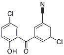 3-CHLORO-5-(5-CHLORO-2-HYDROXY-BENZOYL)-BENZONITRILE Struktur