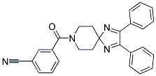 3-[(2,3-DIPHENYL-1,4,8-TRIAZASPIRO[4.5]DECA-1,3-DIEN-8-YL)CARBONYL]BENZONITRILE Struktur