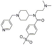 N-[2-(DIMETHYLAMINO)ETHYL]-4-(METHYLSULFONYL)-N-[1-(PYRIDIN-4-YLMETHYL)PIPERIDIN-4-YL]BENZAMIDE Struktur