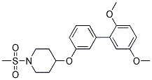 4-[(2',5'-DIMETHOXYBIPHENYL-3-YL)OXY]-1-(METHYLSULFONYL)PIPERIDINE Struktur