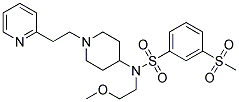 N-(2-METHOXYETHYL)-3-(METHYLSULFONYL)-N-[1-(2-PYRIDIN-2-YLETHYL)PIPERIDIN-4-YL]BENZENESULFONAMIDE Struktur