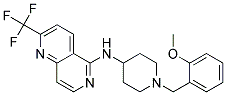 N-[1-(2-METHOXYBENZYL)PIPERIDIN-4-YL]-2-(TRIFLUOROMETHYL)-1,6-NAPHTHYRIDIN-5-AMINE Struktur