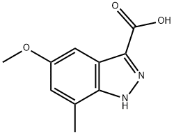 7-METHYL-5-METHOXY-3-(1H)INDAZOLECARBOXYLIC ACID Struktur