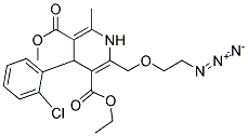 3-ETHYL-5-METHYL-4-(2-CHLOROPHENYL)-2-(2-AZIDO-ETHOXY-METHYL)-6-METHYL-1,4-DIHYDRO-PYRIDINE-3,5-DICARBOXYLATE Struktur