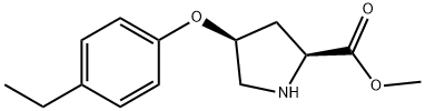 METHYL (2S,4S)-4-(4-ETHYLPHENOXY)-2-PYRROLIDINECARBOXYLATE Struktur