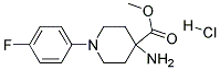 METHYL 4-AMINO-1-(4-FLUOROPHENYL)PIPERIDINE-4-CARBOXYLATE HYDROCHLORIDE Struktur