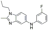 (3-FLUORO-PHENYL)-(2-METHYL-1-PROPYL-1H-BENZOIMIDAZOL-5-YL)-AMINE Struktur