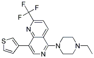 5-(4-ETHYLPIPERAZIN-1-YL)-8-(3-THIENYL)-2-(TRIFLUOROMETHYL)-1,6-NAPHTHYRIDINE Struktur