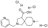 8-METHYL-2-PYRIDIN-3-YLMETHYL-2,8-DIAZA-SPIRO[4.5]DECANE-4-CARBOXYLIC ACID TRIHYDROCHLORIDE Struktur