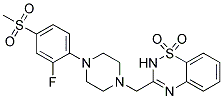 3-((4-[2-FLUORO-4-(METHYLSULFONYL)PHENYL]PIPERAZIN-1-YL)METHYL)-2H-1,2,4-BENZOTHIADIAZINE 1,1-DIOXIDE Struktur