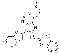 2-PHENOXYACETYLAMINO-9-(2-DEOXY-D-RIBOFRANOSYL)-6-(2-METHYLTHIOETHYL)PURINE Struktur